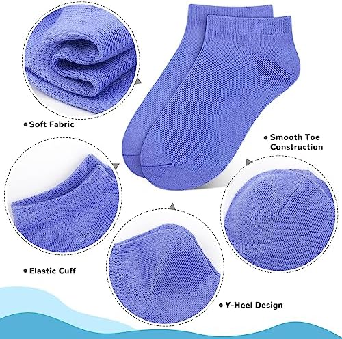 BOOPH 25 Pack Kids Low Cut Ankle Socks Boys Girls Half Cushion Athletic Socks