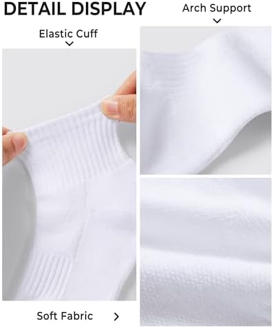 BOOPH 6 Pairs Kids Socks Boys Girls Cushioned Quarter Socks Athletic Ankle Sock 4-14 Years