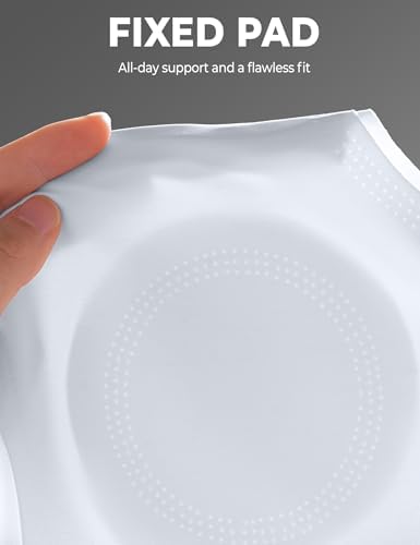 BOOPH Girls Training Bras Kids Seamless Bra Longline Crop Fixed Pads Underwear For Teen Girl Sports 9-14Y 4 Packs