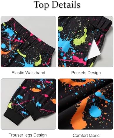 Boy 2 Pcs Clothes Cool 3D Printing Long Sleeve Hoodie & Sweatpants Outfit For 5-12 Years