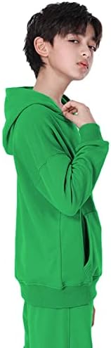 Boy's Hooded Tracksuit Pullover Sweatshirt Jogging Pants Set 2 Pieces Sweatsuit For Age 3-12 Years