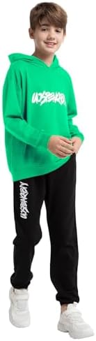 Boy's Winter Tracksuit Pullover Hoodie Jogging Pants Set 2 Pieces Sweatsuit