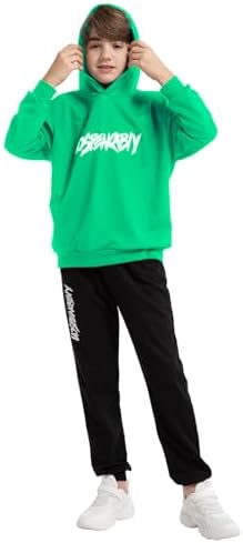 Boy's Winter Tracksuit Pullover Hoodie Jogging Pants Set 2 Pieces Sweatsuit