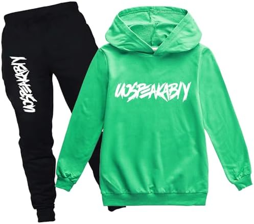 Boy's Winter Tracksuit Pullover Hoodie Jogging Pants Set 2 Pieces Sweatsuit