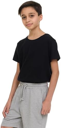 Boys’ 3-Pack French Terry Cotton Shorts – Soft Pull-On Activewear Shorts With Drawstring Waist & Pockets