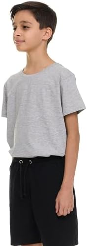 Boys’ 3-Pack French Terry Cotton Shorts – Soft Pull-On Activewear Shorts With Drawstring Waist & Pockets