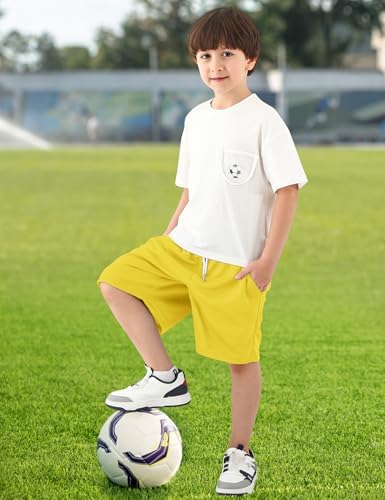 Boys Athletic Shorts Mesh Basketball Soccer Shorts Loose Fit Breathable Quick Dry Running Gym Shorts For Youth 6-16 Years