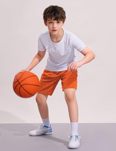 Boys Athletic Shorts Youth Quick Dry Soccer Basketball Running Gym Performance Mesh Sports Shorts For Kids