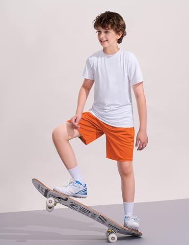 Boys Athletic Shorts Youth Quick Dry Soccer Basketball Running Gym Performance Mesh Sports Shorts For Kids