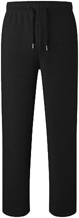 Boys Baggy Sweatpants Wide Leg Straight Open Bottom Pants Elastic Waist Athletic Joggers With Pockets Sweat Pant 5-16Y