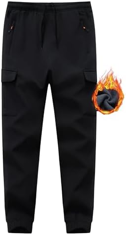 Boys Girls Snow Pants Waterproof Fleece Lined Ski Pants Kids Winter Hiking Pants