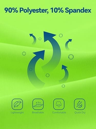 Boys Neon Shirt Youth UPF 50+ Dry Fit Athletic Short Sleeve Tops Tees Kids Rash Guard Neon Shirts For Boys And Girls