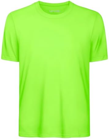 Boys Neon Shirt Youth UPF 50+ Dry Fit Athletic Short Sleeve Tops Tees Kids Rash Guard Neon Shirts for Boys and Girls