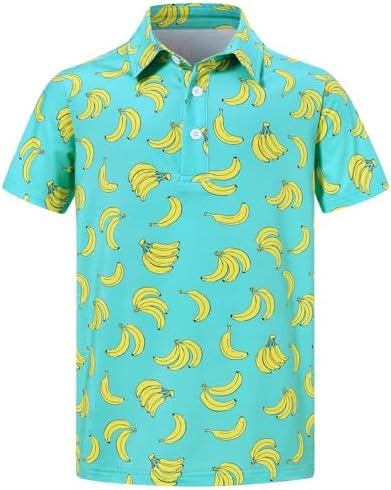 Boys Polo Shirts Hawaiian Golf Clothes Fashion Short Sleeve Kids Cool School Uniform 5-14T