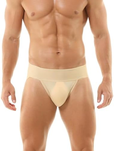 BRODDLE Men's Jockstrap Nylon Pouch 2.5 Inch Wide Band Performance Workout Daily Sports Athletic Supporters