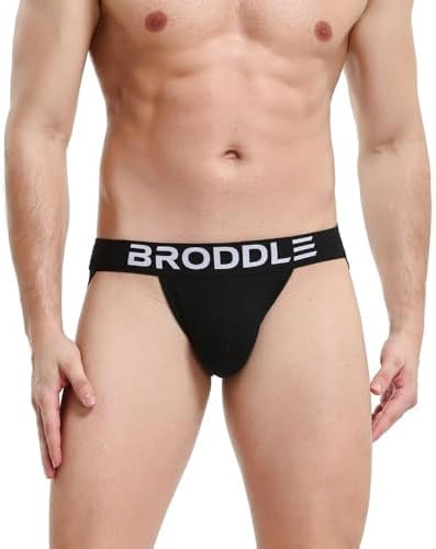 BRODDLE Men's Jockstrap Underwear Active Athletic Supporters Elastic Waistband Jock Straps Male