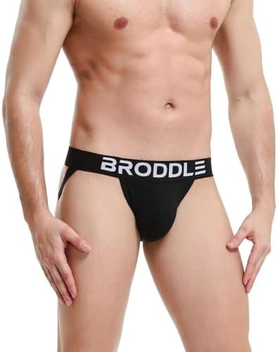BRODDLE Men's Jockstrap Underwear Active Athletic Supporters Elastic Waistband Jock Straps Male