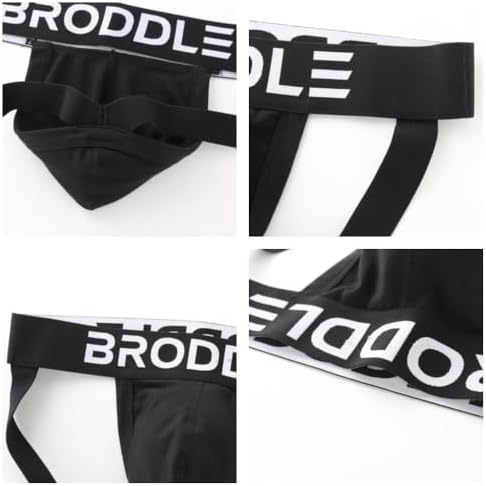 BRODDLE Men's Jockstrap Underwear Active Athletic Supporters Elastic Waistband Jock Straps Male
