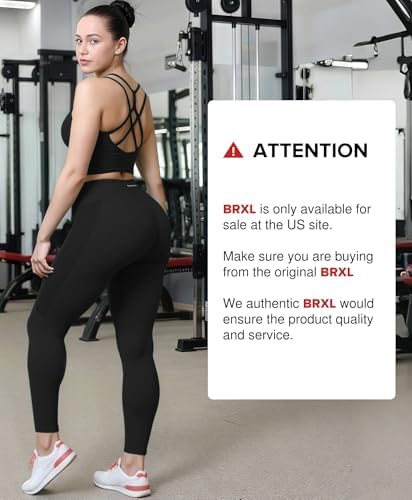 BRXL Butt Lifting No Front Seam Workout Leggings For Women Tummy Control High Waist Seamless Gym Yoga Running Leggings