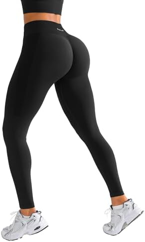 BRXL Butt Lifting No Front Seam Workout Leggings for Women Tummy Control High Waist Seamless Gym Yoga Running Leggings
