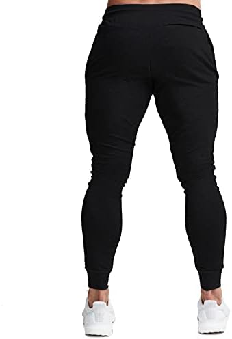 BUXKR Men's Slim Joggers Workout Pants For Gym Running And Bodybuilding Athletic Bottom Sweatpants With Deep Pockets