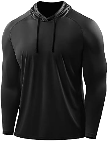 CADMUS Men's Workout Long Sleeve Fishing Shirts UPF 50+ Sun Protection Dry Fit Hoodies