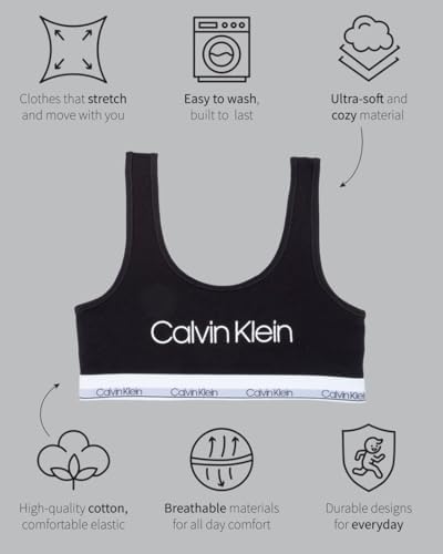 Calvin Klein Girls Modern Cotton Bralette 3-Pack