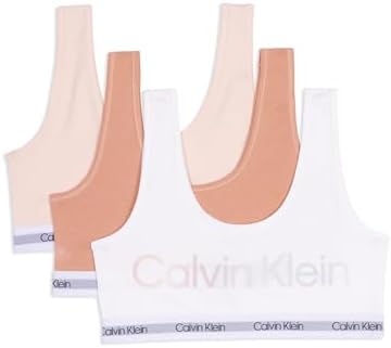 Calvin Klein Girls Modern Cotton Bralette 3-Pack