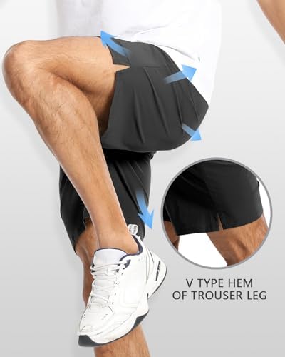 CANGHPGIN Mens Workout Athletic Shorts 7 Inch / 5 Inch Quick Dry Running Shorts Men Lightweight Sports Gym Shorts With Pocket