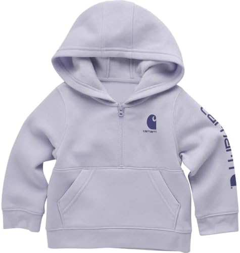 Carhartt Kid's CA7106 Long-Sleeve Quilted Jersey Half-Zip Sweatshirt - Girls