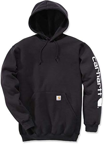 Carhartt Men's Midweight Signature Sleeve Logo Hooded Sweatshirt