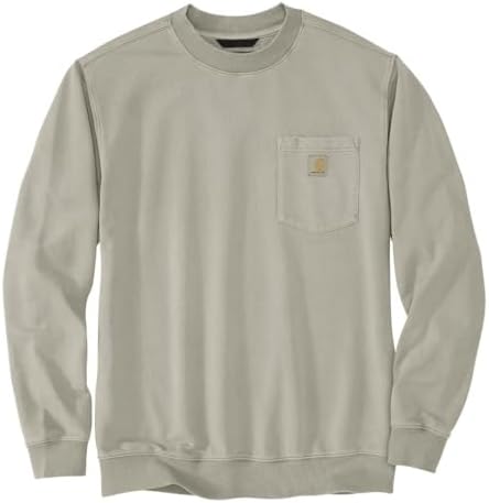 Carhartt Men's Relaxed Fit Midweight Garment Dye French Terry Crewneck Pocket Sweatshirt