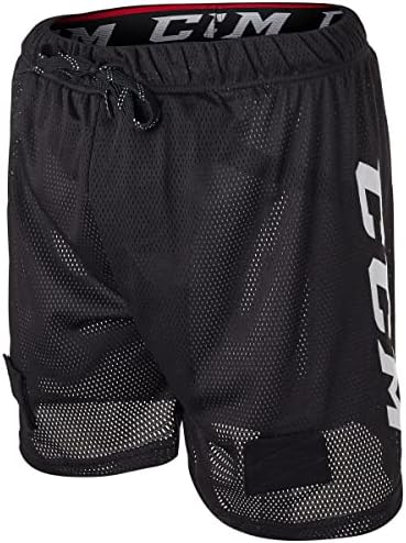 CCM Men's Loose Fit Hockey Mesh Jock Shorts with Sock Tabs Size Senior