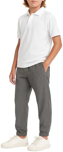 Champion Boys Twill Jogger Pants Stretch Cotton Athletic Pant With Pockets
