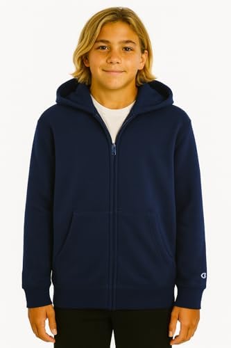 Champion Boys Zip Front Fleece Hoodie Sweatshirt For Kids