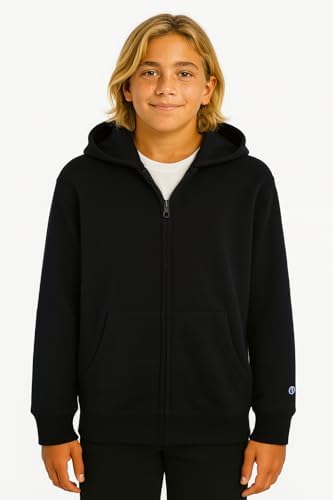 Champion Boys Zip Front Fleece Hoodie Sweatshirt For Kids