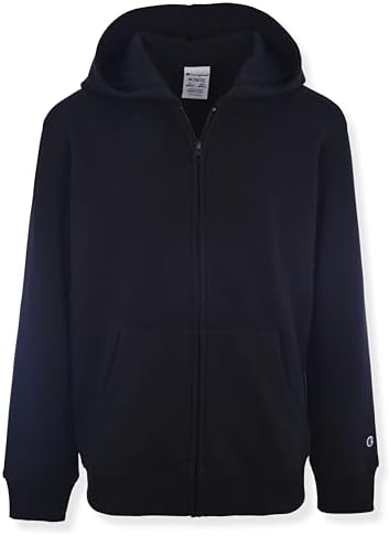 Champion Boys Zip Front Fleece Hoodie Sweatshirt for Kids