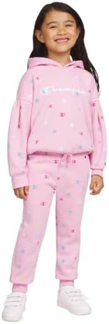 Champion Girls Hoodie And Sweatpant Set For Kids Athletic Fleece Sweatsuit