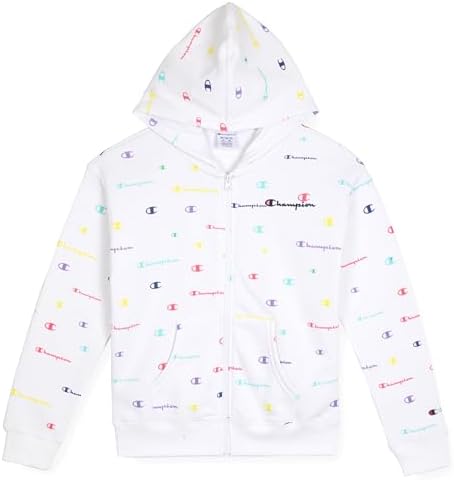 Champion Girls Hoodie Sweatshirt Zip Up Fleece Athletic Hoodie for Girl Clothing