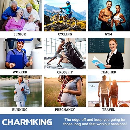 CHARMKING Compression Socks For Women & Men Circulation (3 Pairs) 15-20 MmHg Is Best Support For Athletic Running Cycling