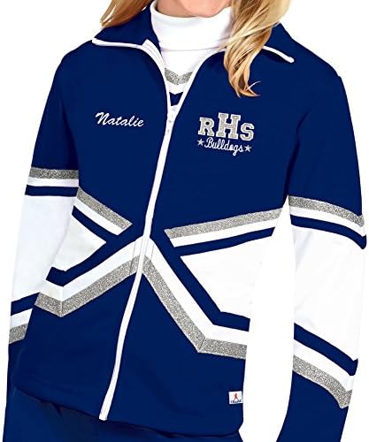 Chassé Girls Metallic Double Knit Warm-Up Jacket For Cheerleaders - Youth Sizes
