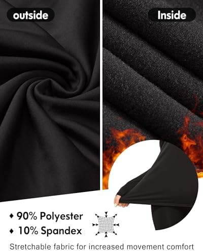 CL Convallaria 1 2 4 Pack Women's Thermal Underwear Tops Women Fleece Lined Long Sleeve Baselayer Shirt For Winter