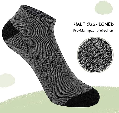 Comfoex 10 Pairs Boys Socks 4-6 6-8 8-10 Years Old Low Cut Ankle Athletic Socks For Kids Short Half Cushioned Socks
