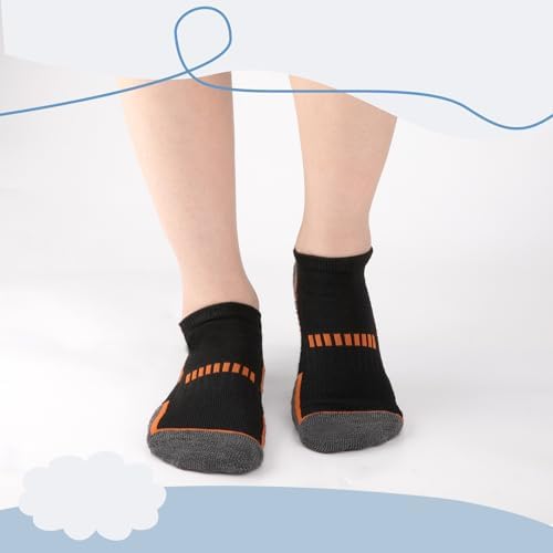 Comfoex 12 Pairs Boys Socks - Ankle Low Cut Athletic Half Cushioned Short Socks For Kids 4-6 6-8 8-10 Years Old