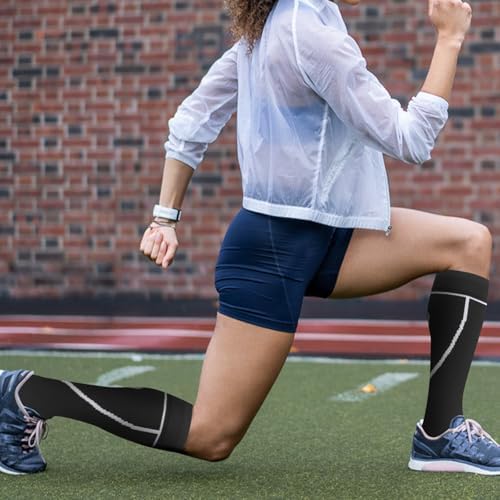 Compression Socks For Women Men Circulation Knee High 8 Pairs For Nurses Running Travel Athletic