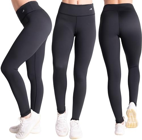 CompressionZ Women's Compression Leggings High Waisted Performance Tummy Control Gym Pilates Travel Yoga Workout Pants