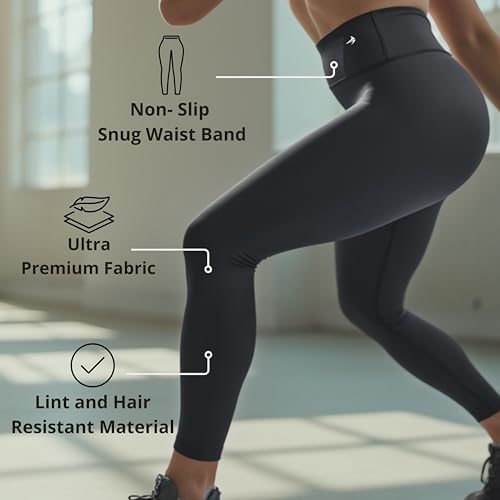 CompressionZ Women's Compression Leggings High Waisted Performance Tummy Control Gym Pilates Travel Yoga Workout Pants