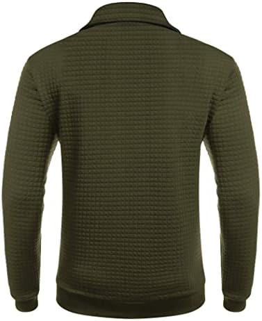 COOFANDY Mens Quarter Zip Sweatshirt Long Sleeve Casual Waffle Pullover Hoodies With Pocket