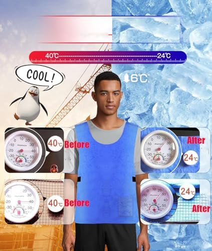 Cooling Vest For Men And Women - Adjustable Cold Vest For Sports Fishing Cycling Running Motorcycle Gardening Cooking Breathable Mesh Fabric To Prevent Overheating & Heatstroke