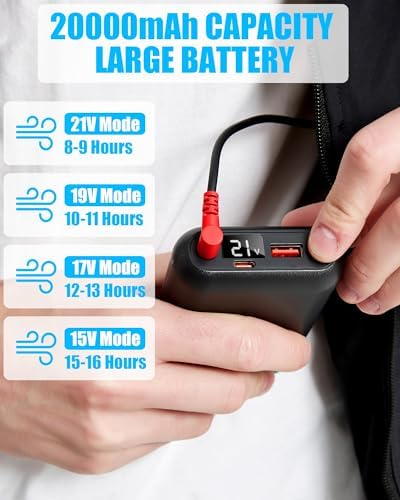 Cooling Vest Jacket With 2 Fans - Men And Women 21V Air Conditioner Lightweight Vests With 20000mAh Battery